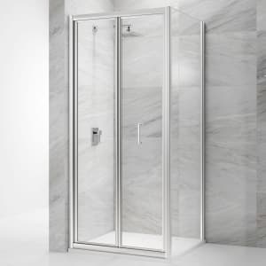 Nexa By Merlyn 4mm Chrome Framed Bi-Fold Shower Door Only - 1900 x 900mm Price Comparisons | Compare The Build