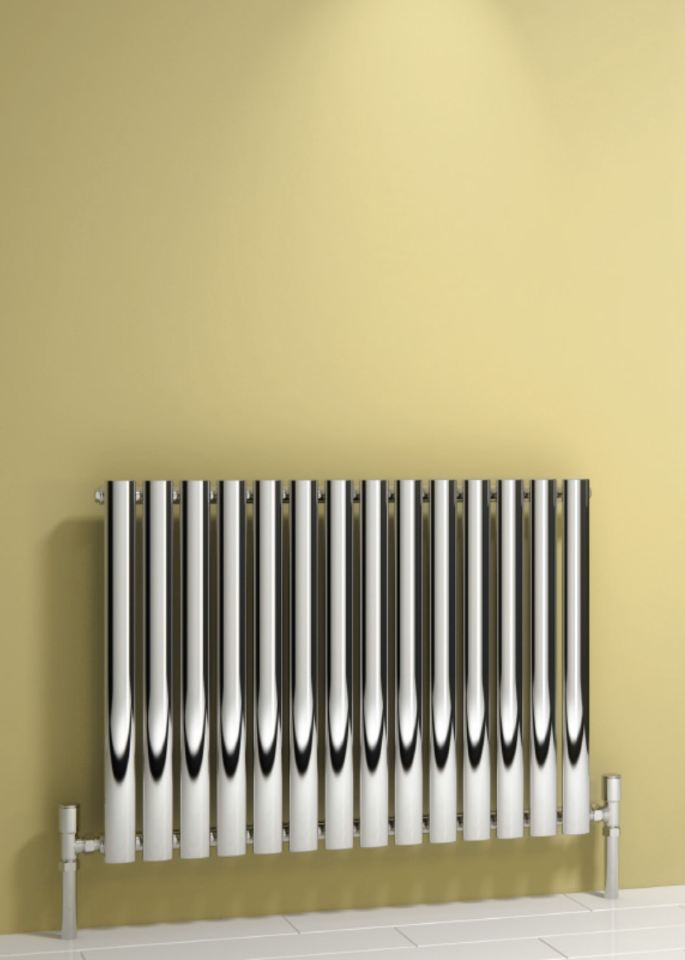 Reina Neva Horizontal Designer Radiator, Chrome, 550mm x 1180mm | Compare The Build