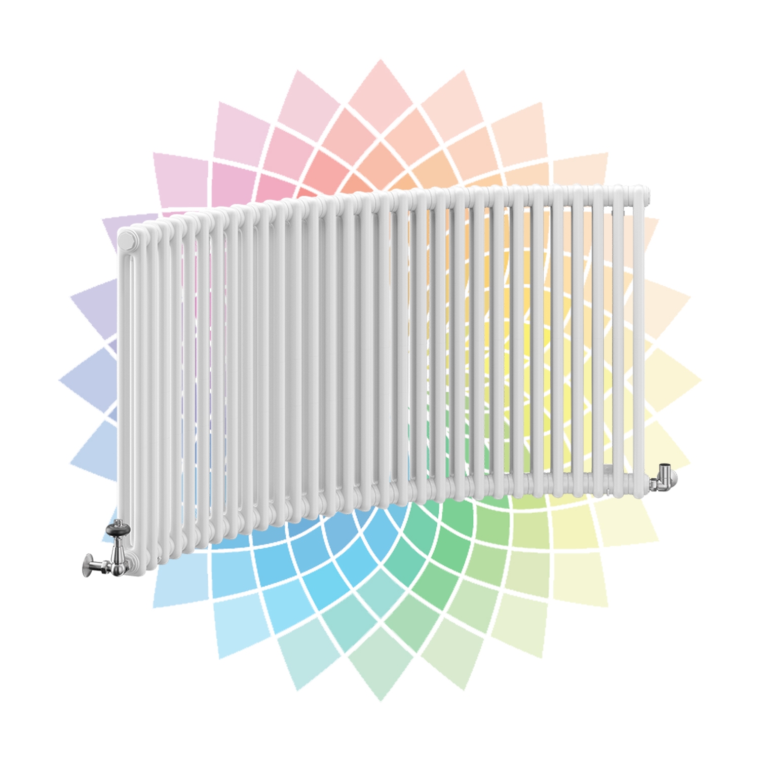 Nordic 2 Column Curved Horizontal Radiator, Custom Colour, 500mm x 1554mm Price Comparisons | Compare The Build