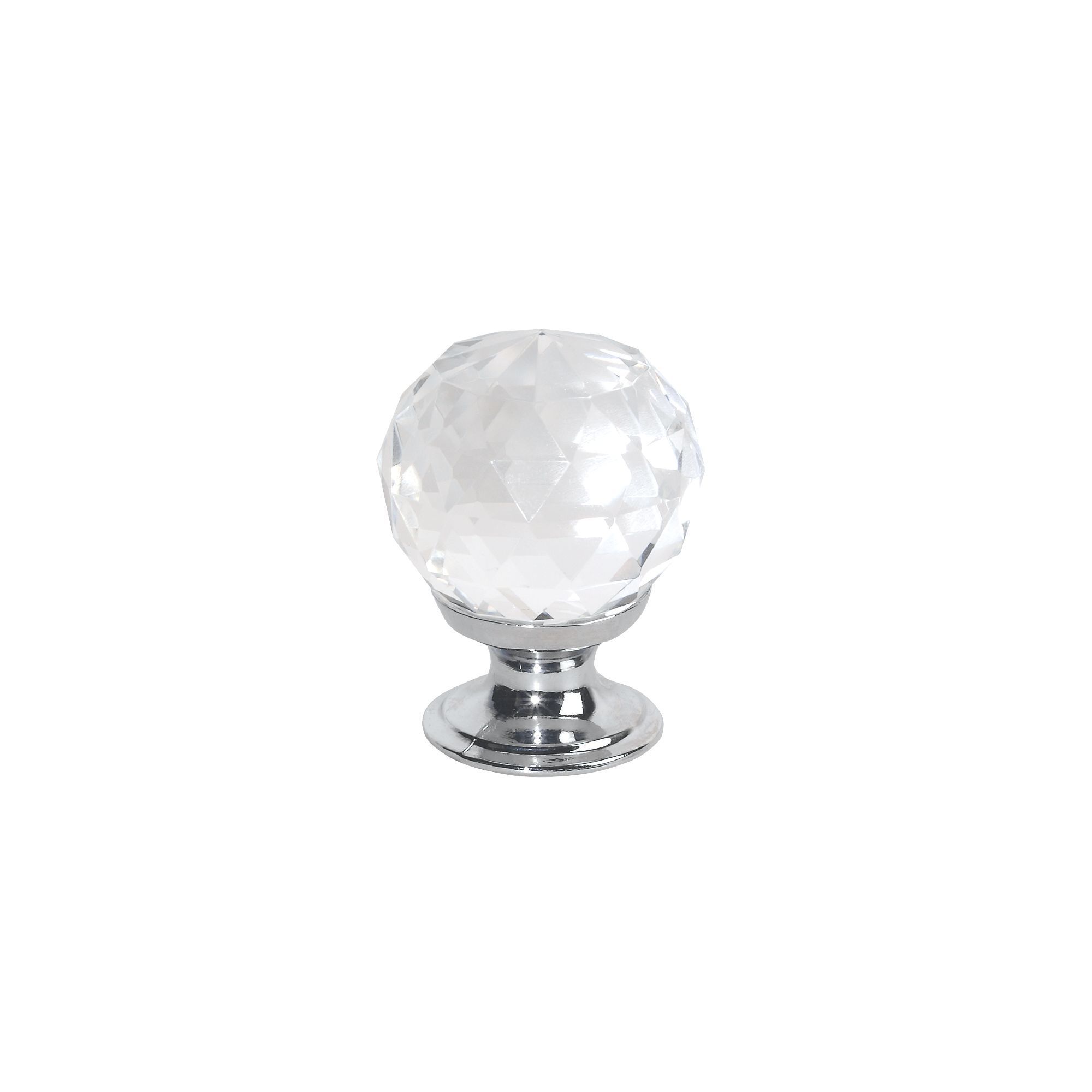 Traditional Polished Chrome Effect Knob Furniture Knob (D)30 mm, Pack Of 2 | Compare The Build