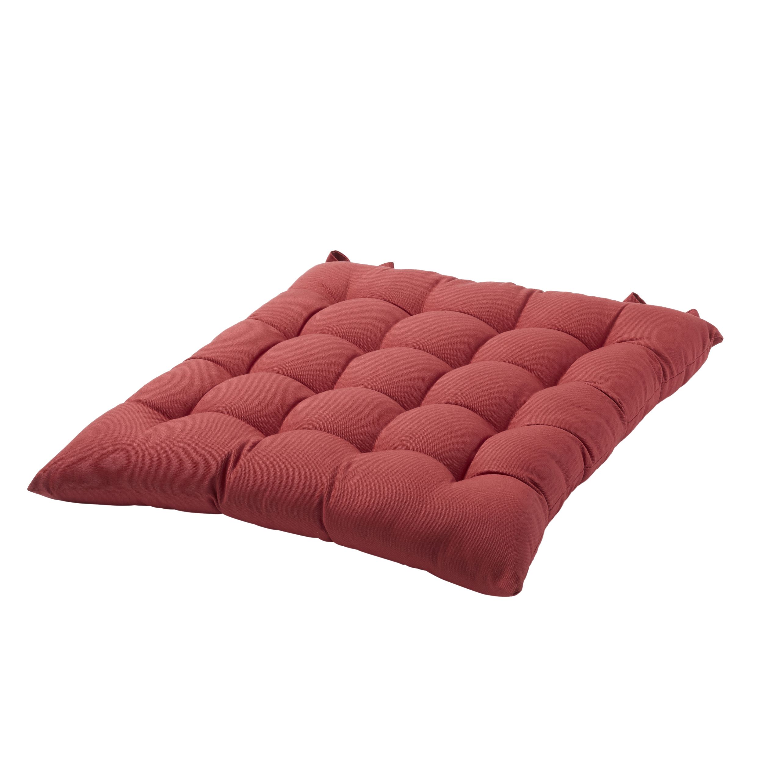 GoodHome Hiva Red Plain Seat Pad | Compare The Build