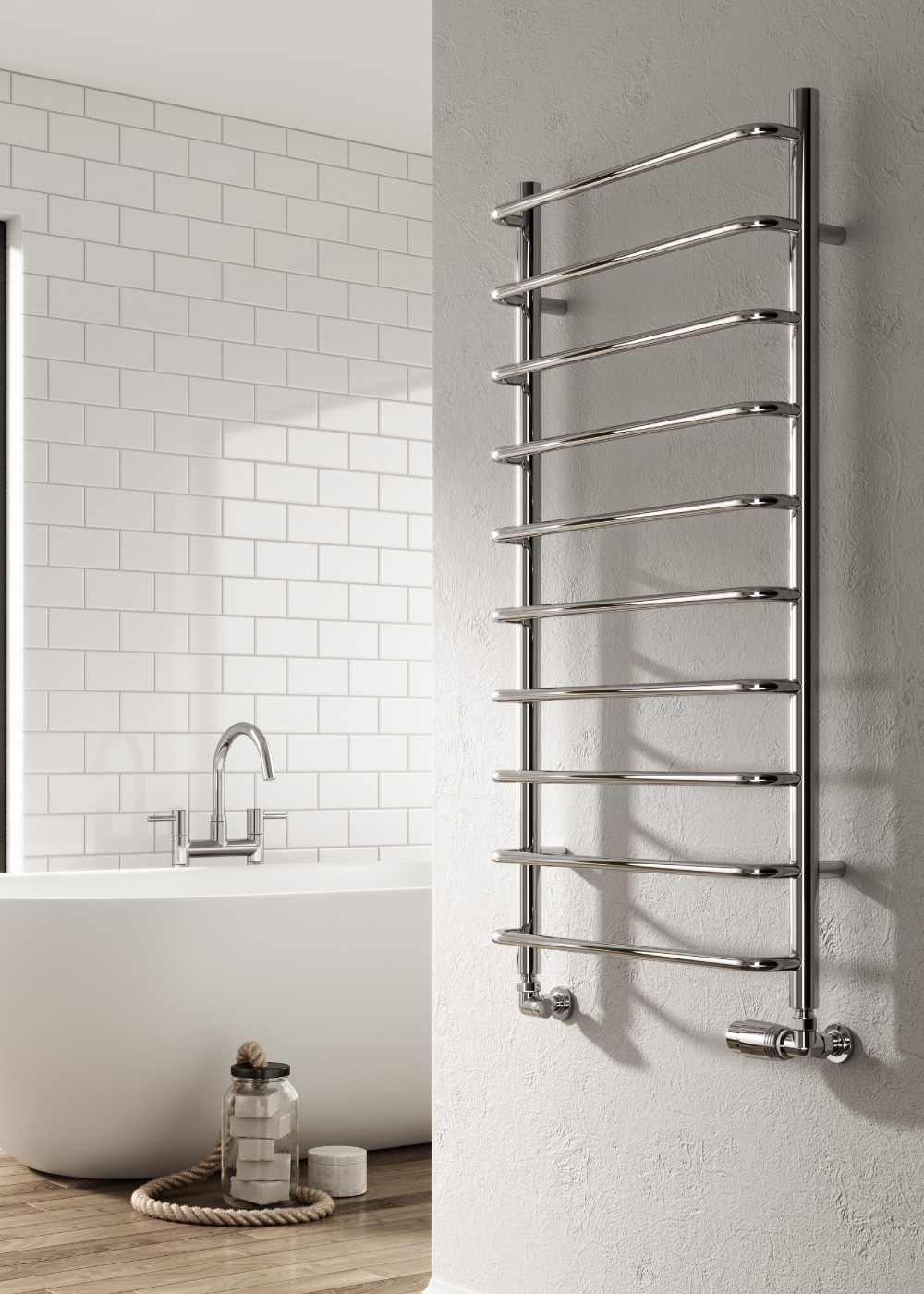 Reina Aliano Designer Rail, Chrome, 1000x500mm | Compare The Build