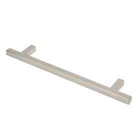 Square T-Bar Cabinet Handle Satin Nickel - 160mm | Compare The Build