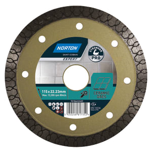 Norton Expert PRO GRES Hard Ceramic & Tiles Diamond Cutting Blade - 115 x 22.23mm | Compare The Build