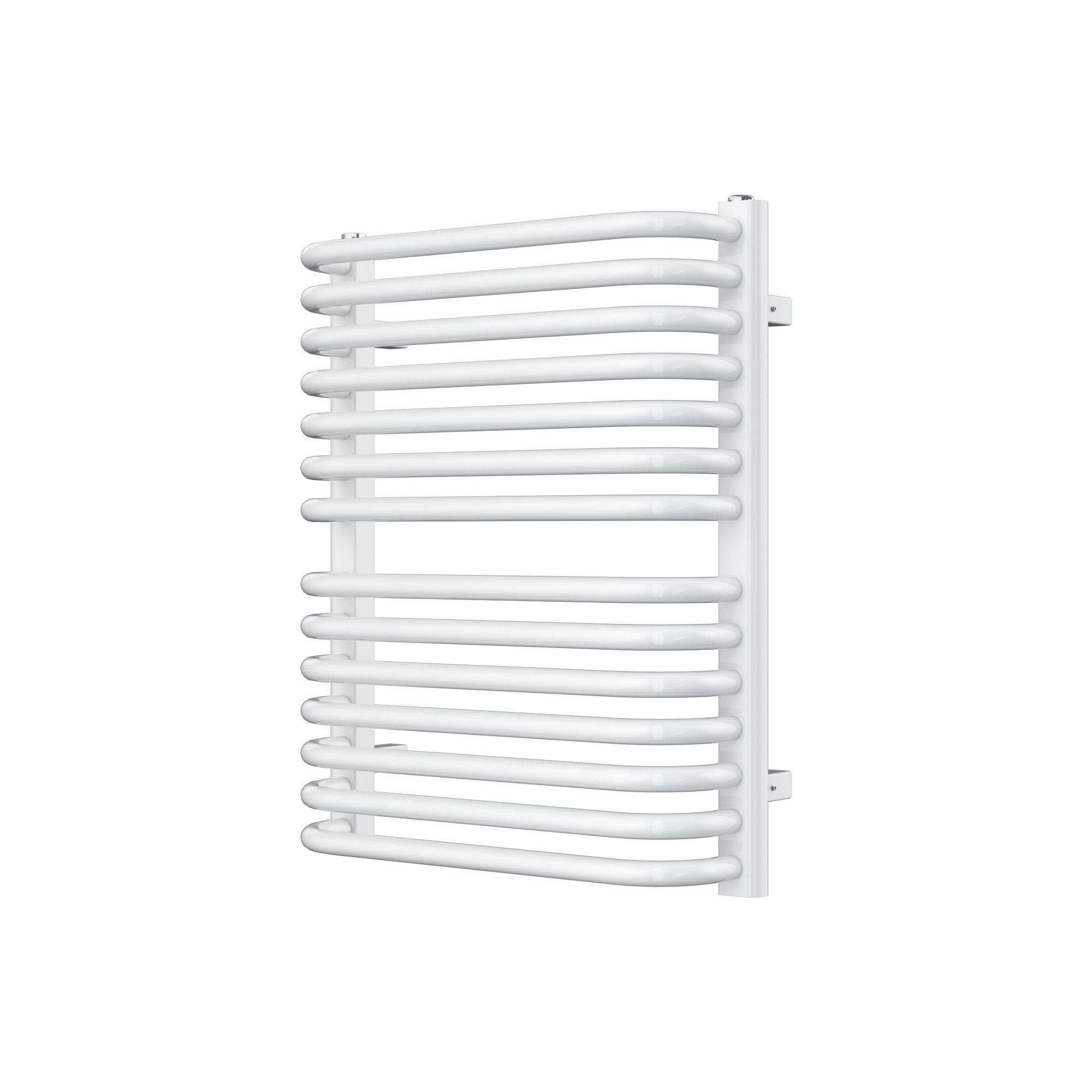 GoodHome Lilium, White Vertical Curved Towel Radiator (W)500mm X (H)600mm | Compare The Build