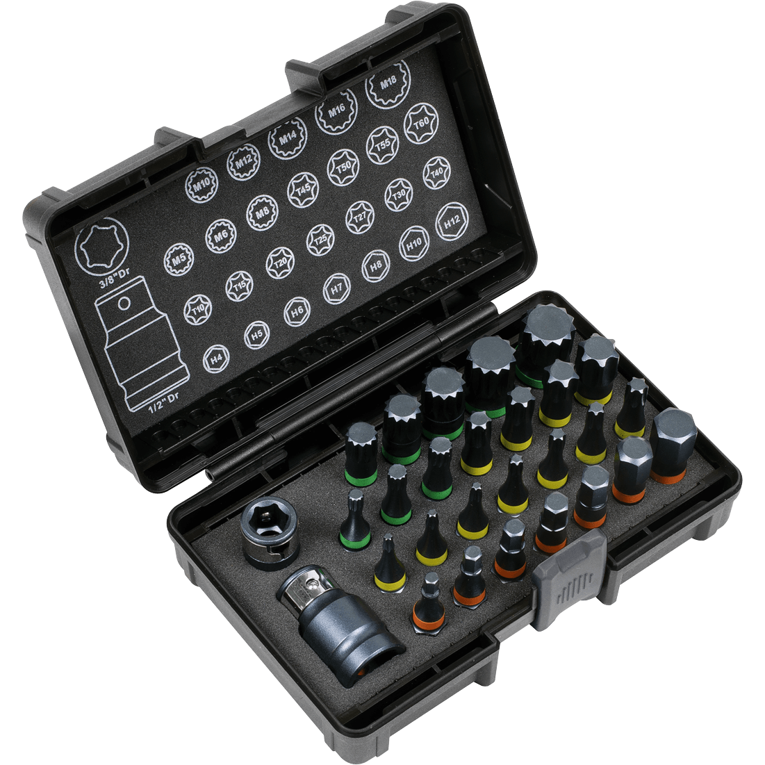 Sealey 28 Piece 3/8" and 1/2" Drive Impact Socket Bit Set Combination Price Comparisons | Compare The Build