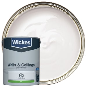 Wickes Vinyl Silk Emulsion Paint - Powder Grey No.140 - 5L Price Comparisons | Compare The Build