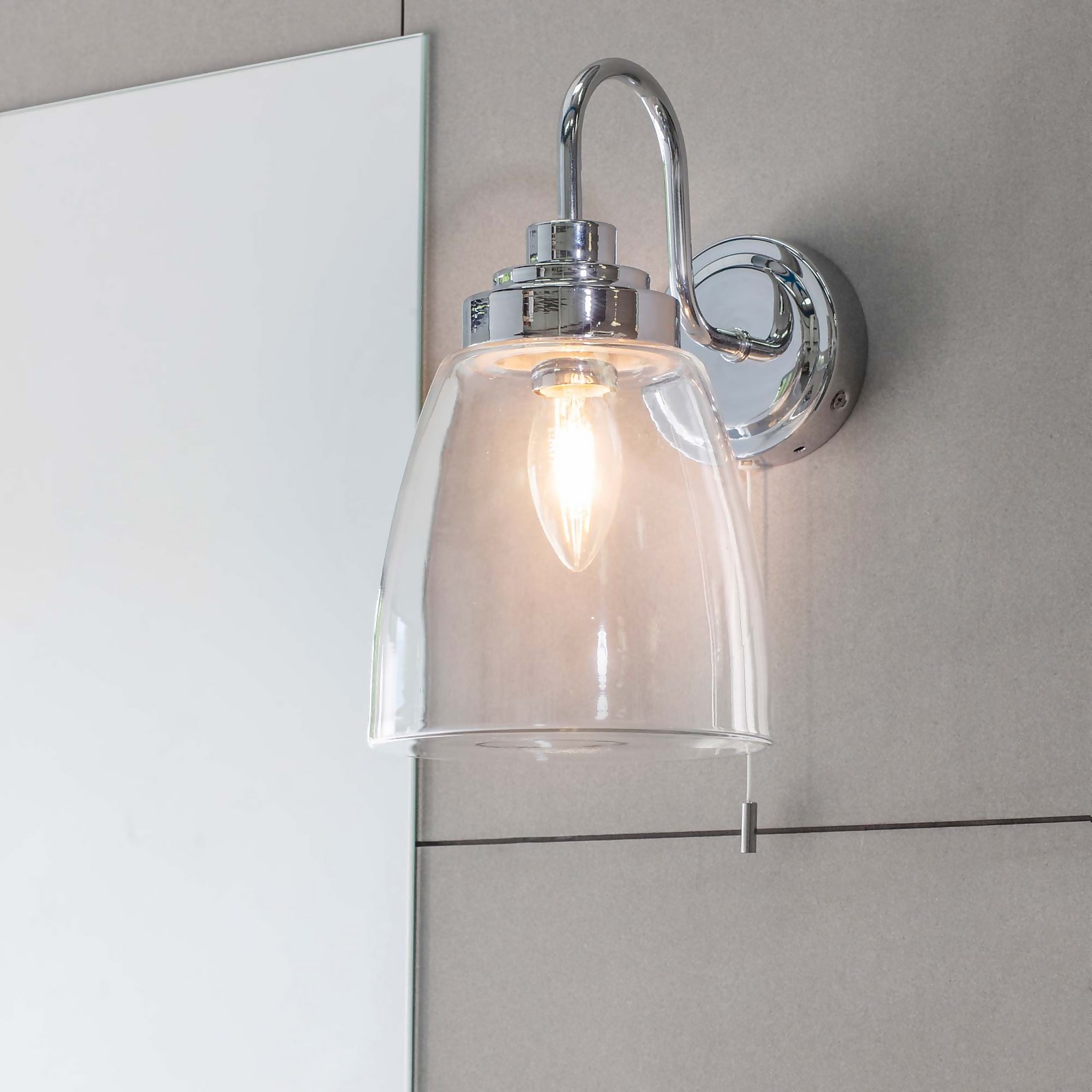 Ashbury Bathroom Wall Light - Chrome Price Comparisons | Compare The Build