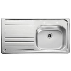 Lexin 1 Bowl Left Hand Drainer Kitchen Sink - Stainless Steel Price Comparisons | Compare The Build