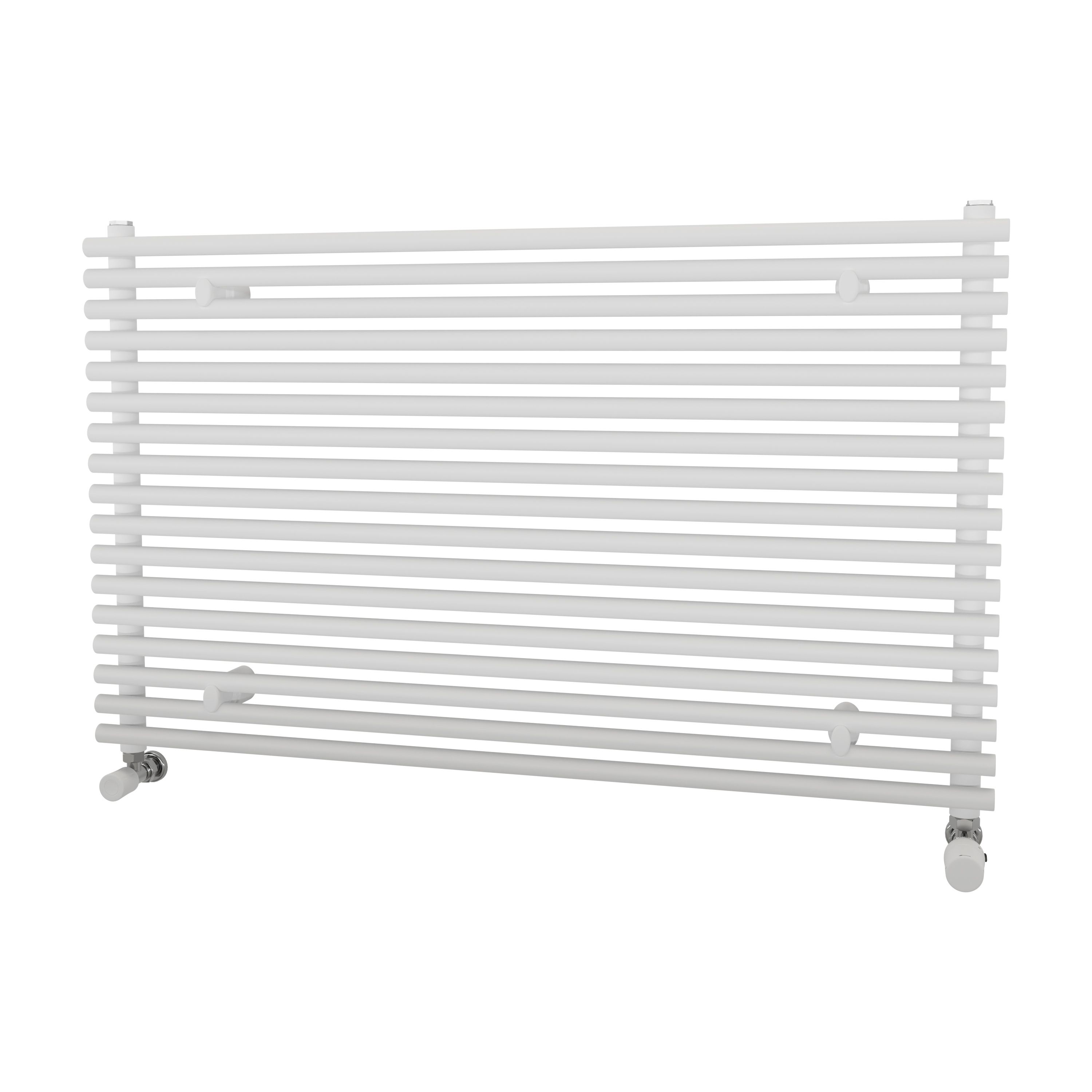 Ximax Gamba Satin White Horizontal Designer Radiator, (W)1000mm X (H)610mm Price Comparisons | Compare The Build