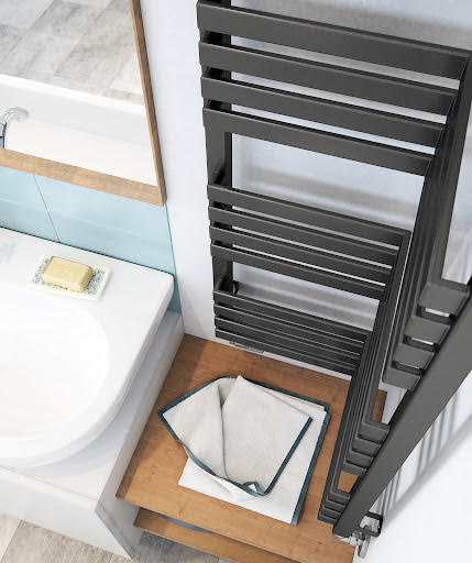 Terma Incorner Heated Towel Rail Modern Grey 1545 x 350mm Price Comparisons | Compare The Build