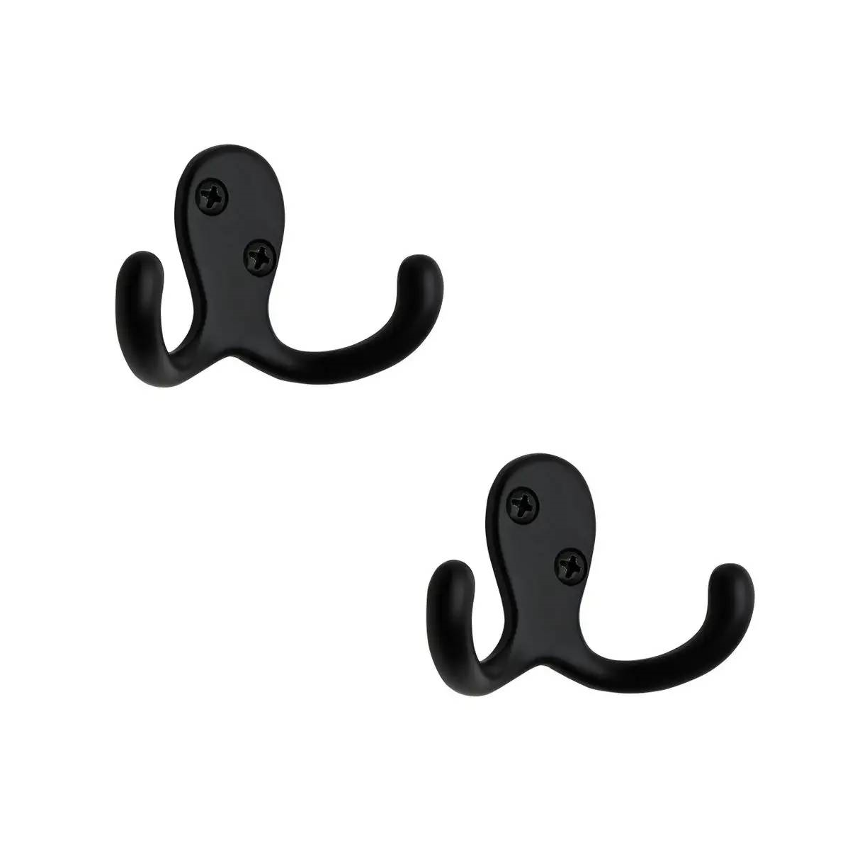 Wide Double Robe Hook - Matt Black - Pack of 2 Price Comparisons | Compare The Build