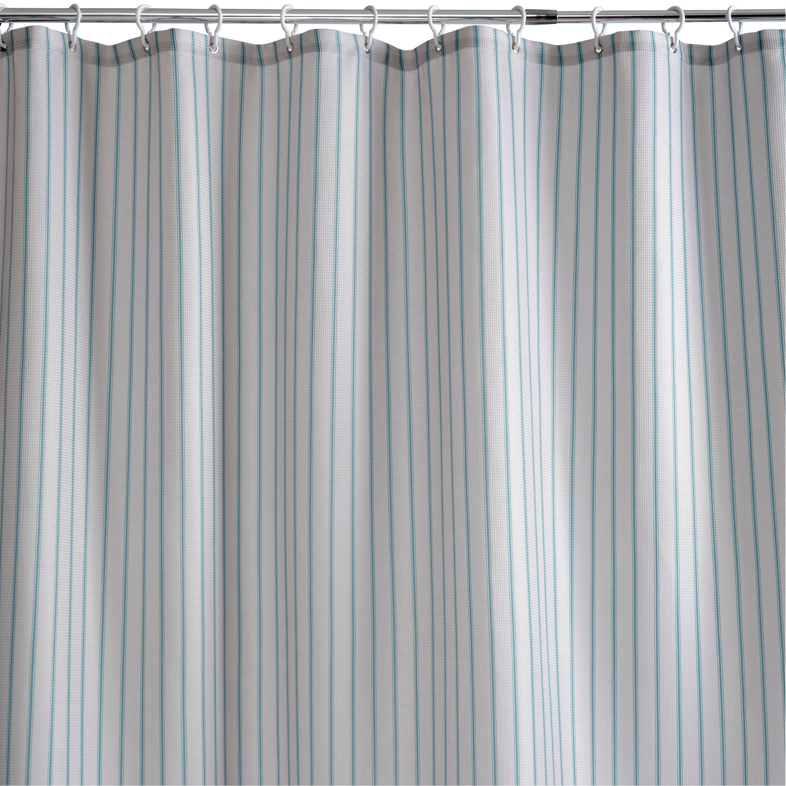 Cooke & Lewis Blue Acteon Stripe Shower Curtain (L)1800 mm | Compare The Build