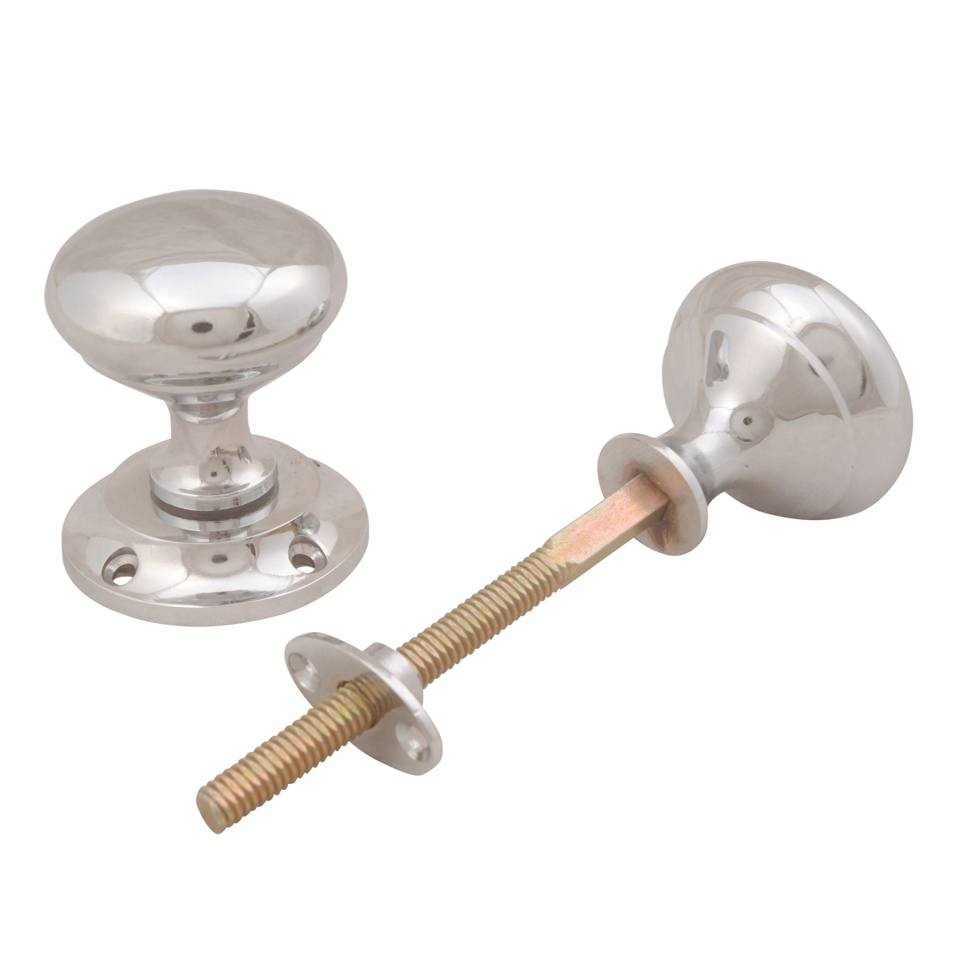 Polished Chrome Effect Zamac Round Door Knob (Dia)54mm, Pair Price Comparisons | Compare The Build