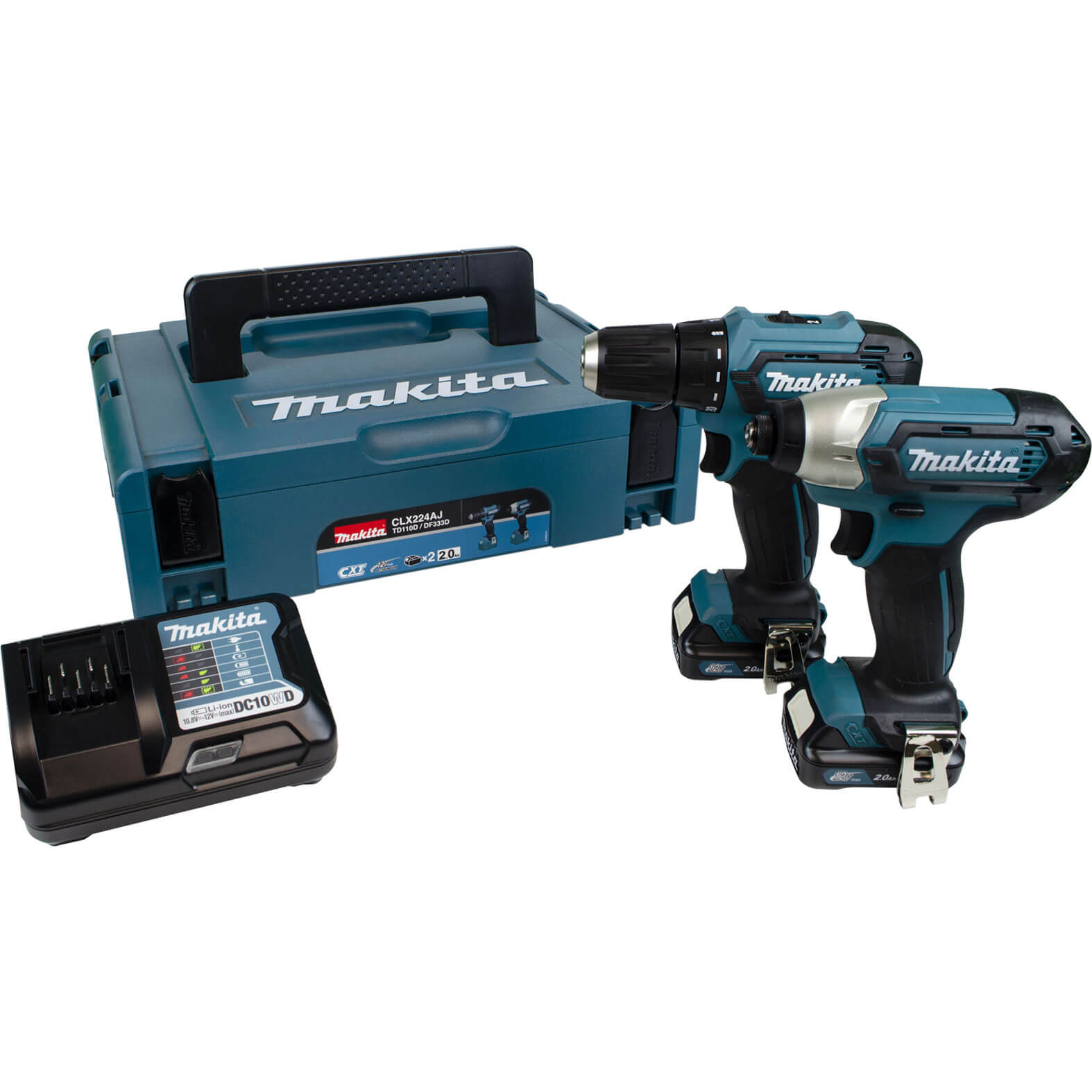 Makita CLX224AJ 12v Max CXT Cordless Drill Driver and Impact Driver Kit 2 x 2ah Li-ion Charger Case | Compare The Build