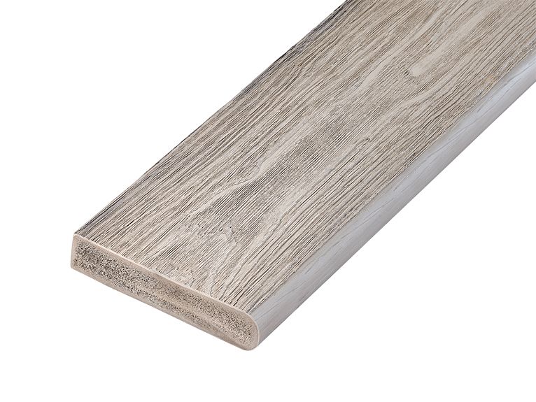 Premium Woodgrain Effect Bullnose Board Capstock PVC-ASA 3600mm x 150mm x 32mm - Silver Birch Price Comparisons | Compare The Build