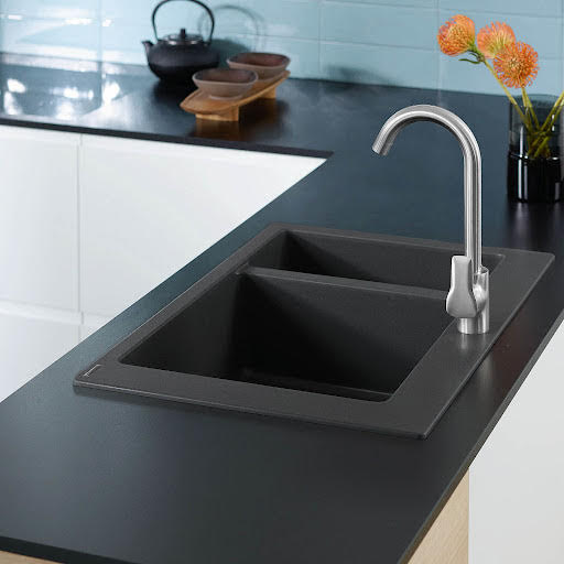 hansgrohe S51 Stone Grey SilicaTec Inset Kitchen Sink 1 Bowl S510F635 | Compare The Build