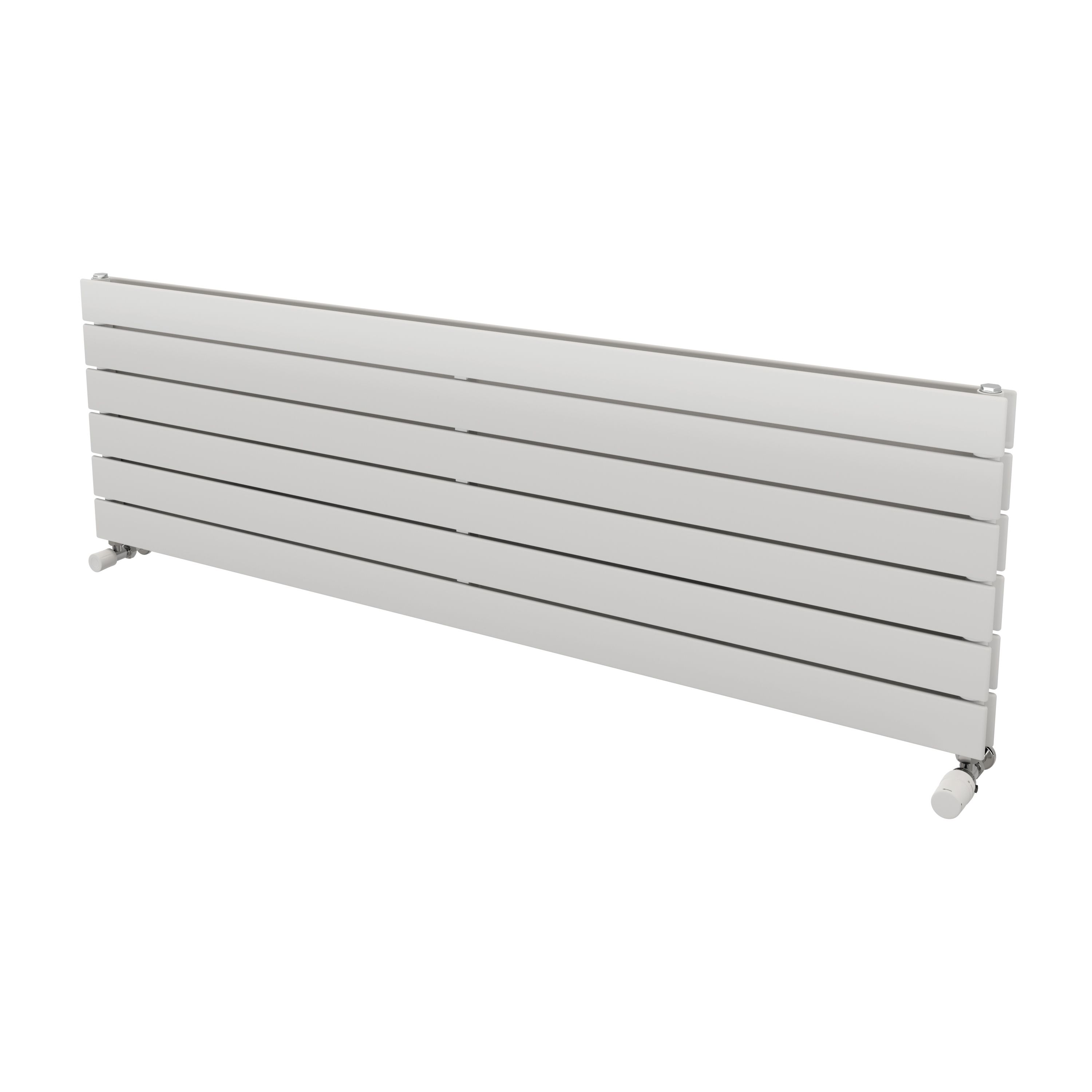 Ximax Vertirad Duplex Satin White Horizontal Designer Panel Radiator, (W)1500mm X (H)445mm | Compare The Build