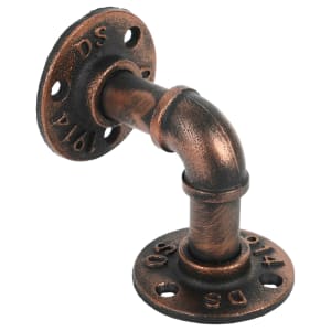 Pipe L Shape Antique Copper Shelf Bracket - 80 x 80mm Price Comparisons | Compare The Build