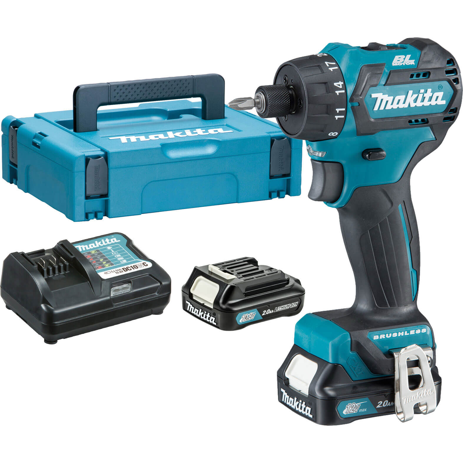 Makita DF032 12v Cordless CXT Brushless Hex Drill Driver 2 x 2ah Li-ion Charger Case | Compare The Build