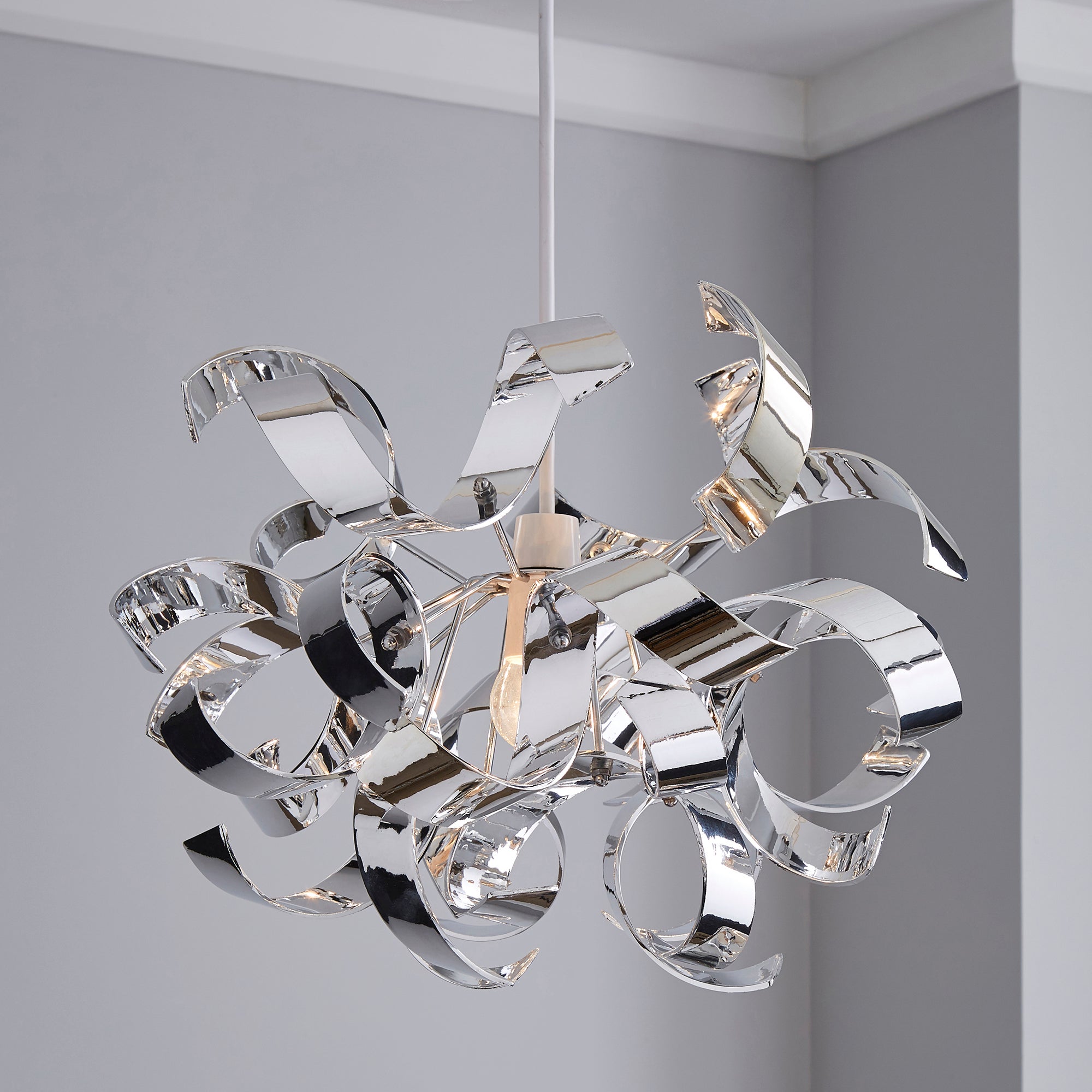 Iris Ribbon Chrome Easy Fit Pendant Chrome Price Comparisons | Compare The Build