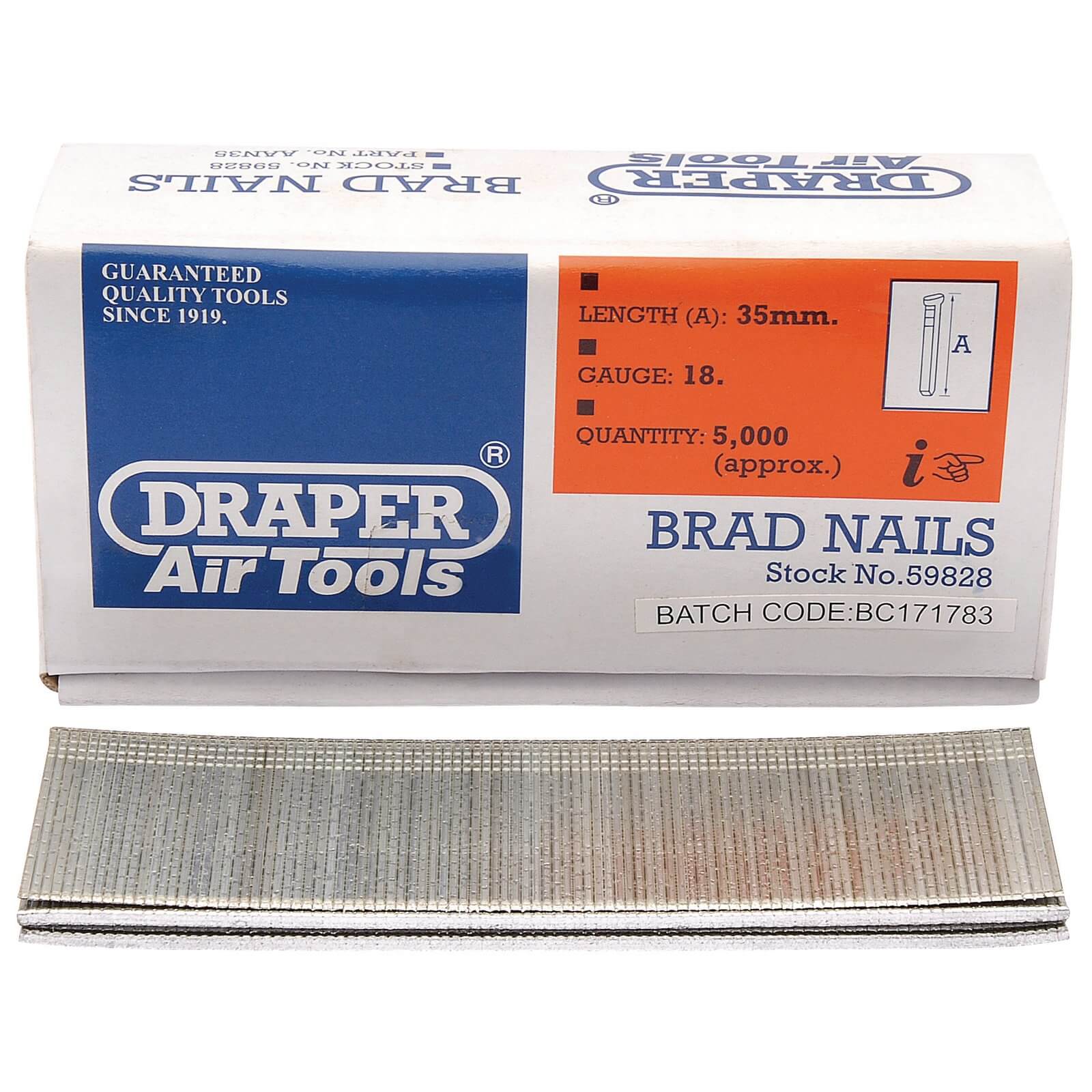 Draper 18 Gauge Brad Nails 35mm Pack of 5000 Price Comparisons | Compare The Build