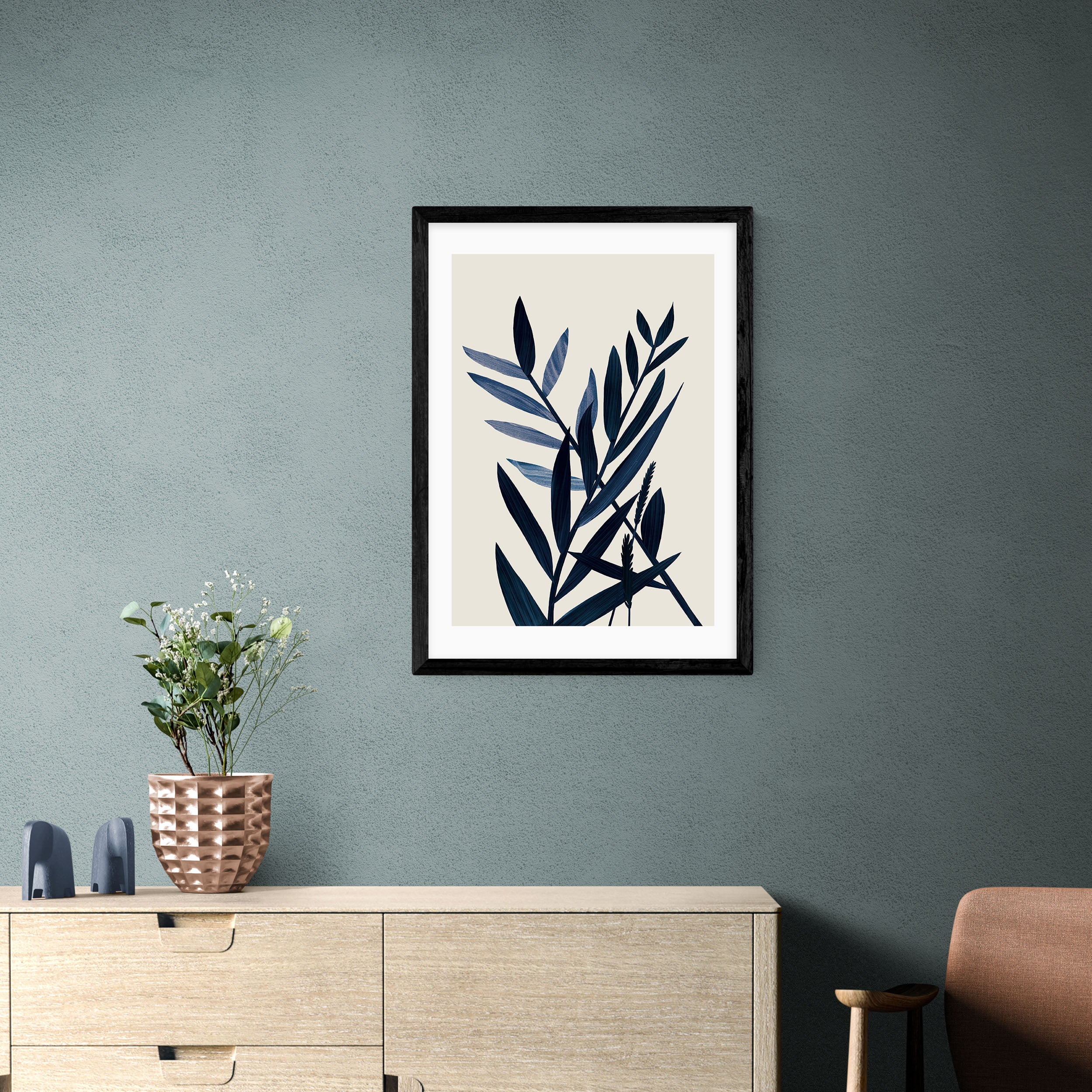 East End Prints Blue Plant II Print Black Price Comparisons | Compare The Build