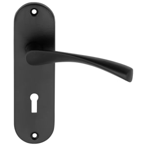 Eden Matt Black Lock Door Handle - 1 Pair Price Comparisons | Compare The Build