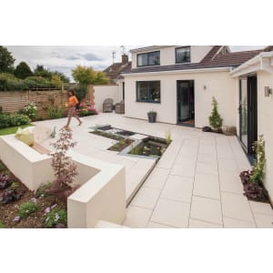 Marshalls Symphony Smooth Barley 595 x 595 x 20mm Porcelain Paving Slab - Pack of 64 Price Comparisons | Compare The Build