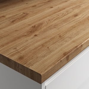 Wickes Laminate Worktop - Chalet Oak 600mm x 38mm x 3m Price Comparisons | Compare The Build