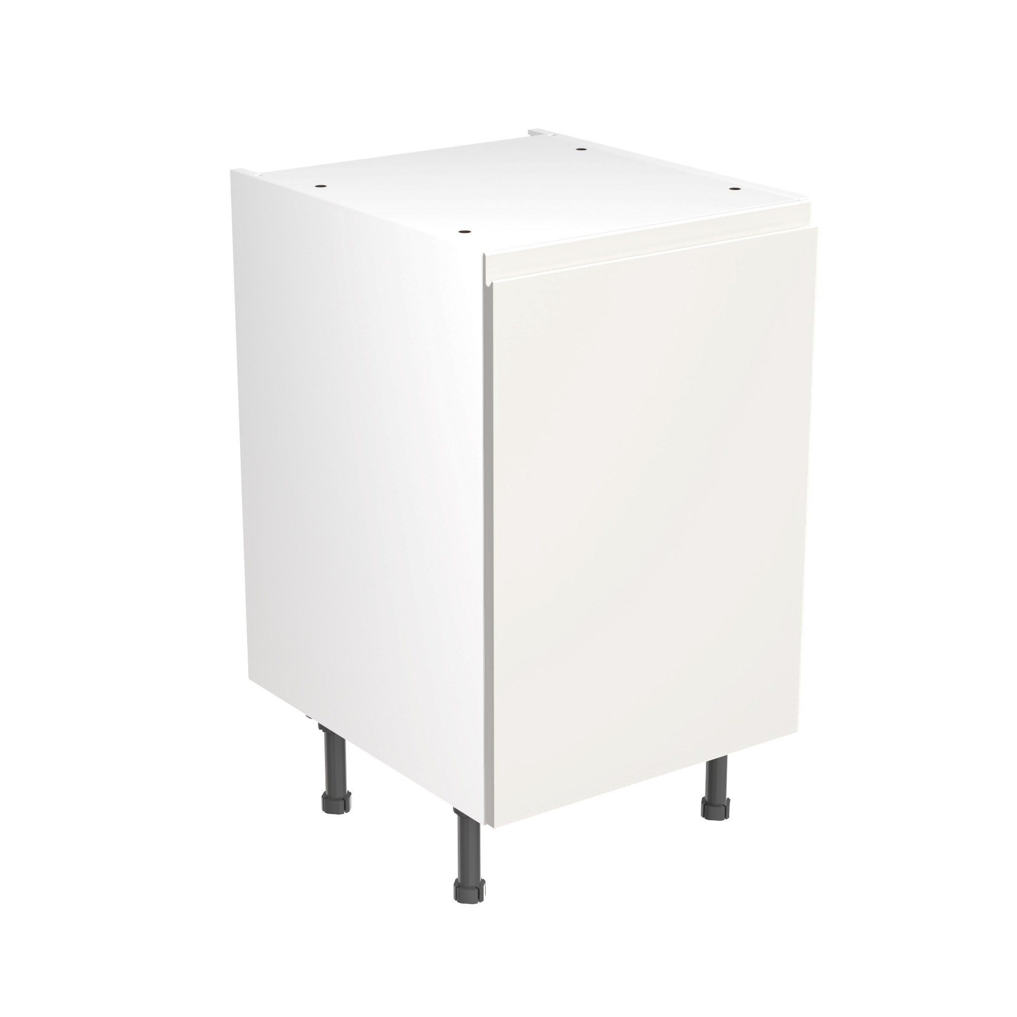 Flatpack Base Unit J-pull Super Gloss White 500mm - FKKJ0003 Price Comparisons | Compare The Build