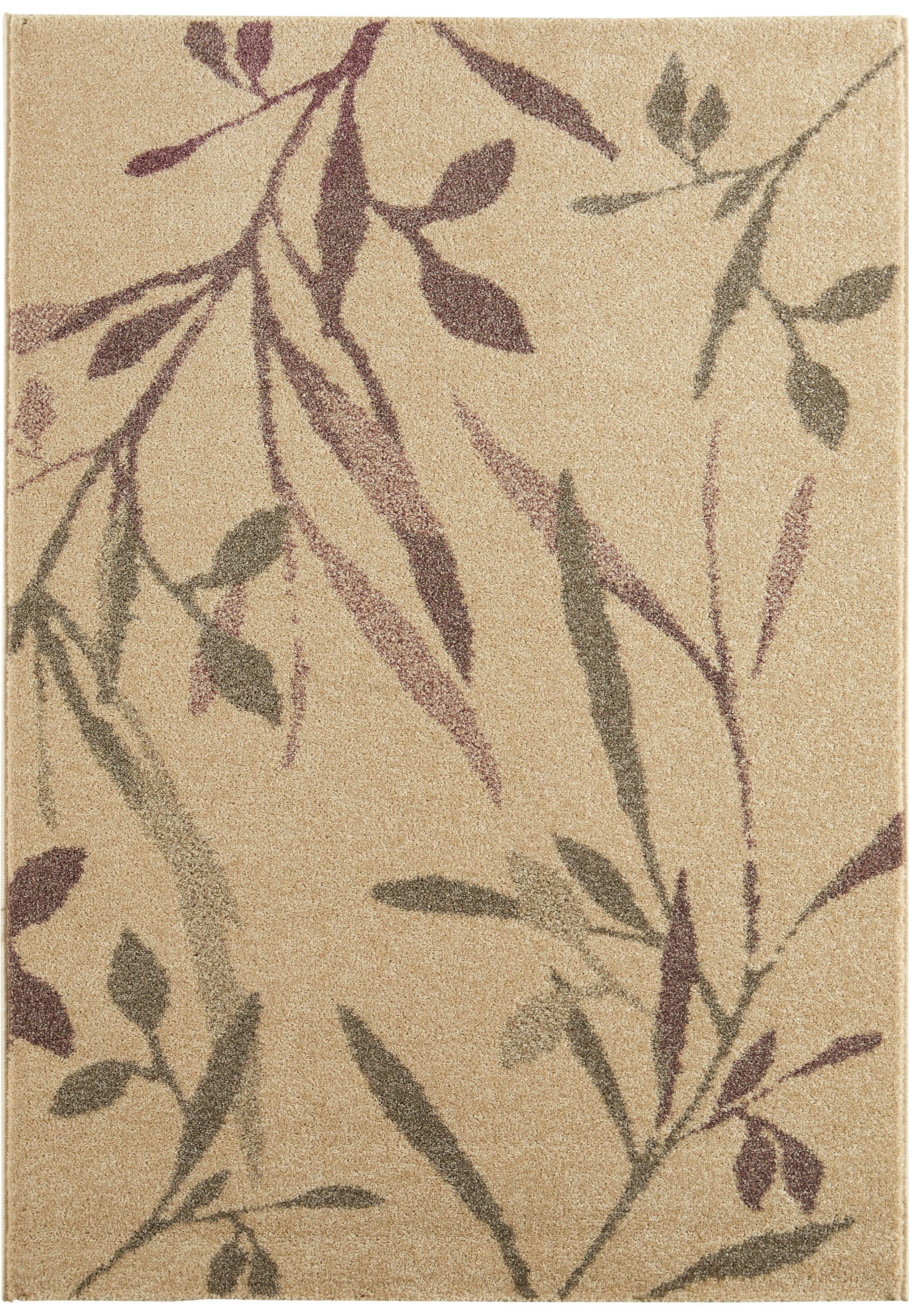 Colours Aaliyah Trailing Leaf Beige & Purple Rug 230Cmx160Cm Price Comparisons | Compare The Build