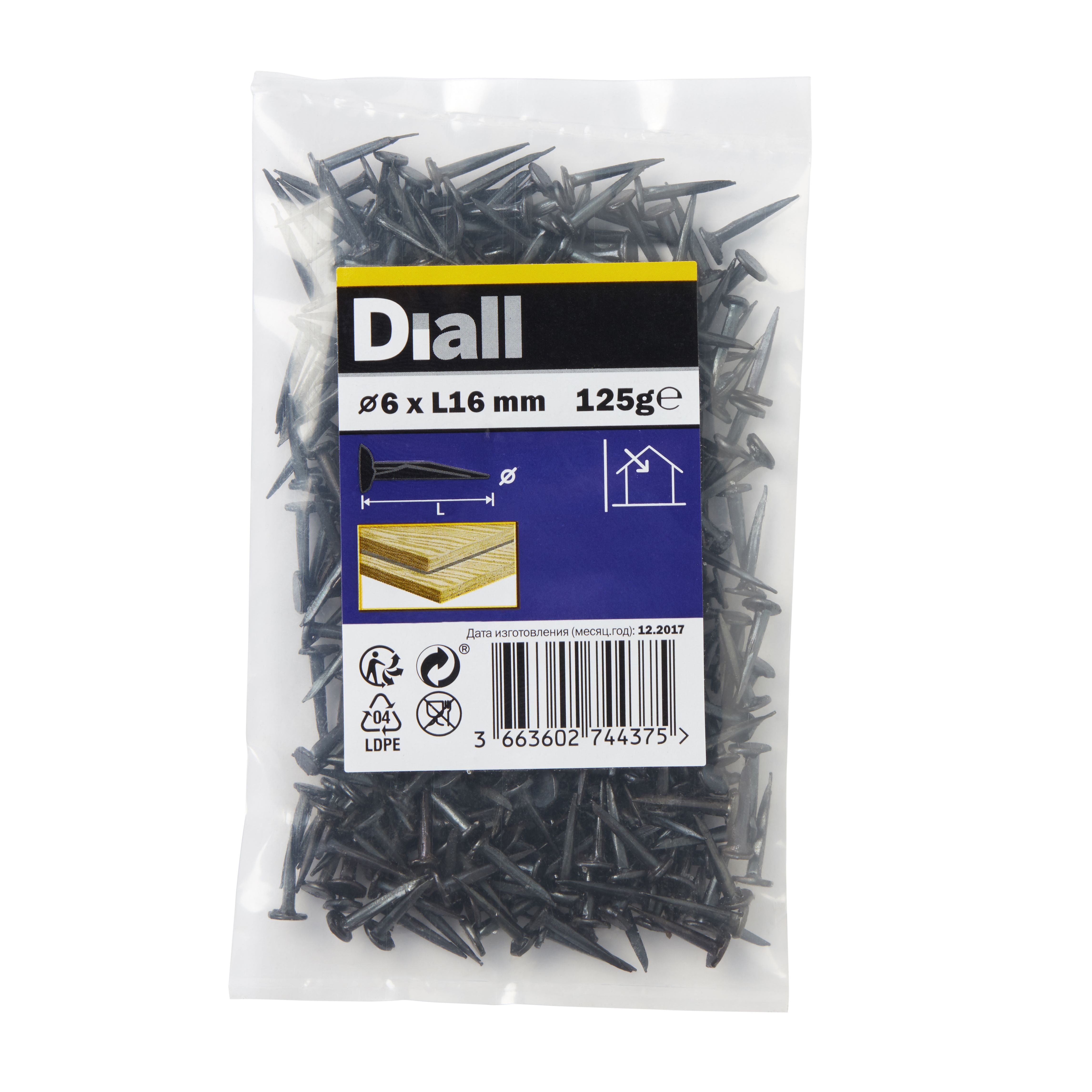 Diall Cut Tacks (L)16mm (Dia)6mm, Pack Price Comparisons | Compare The Build