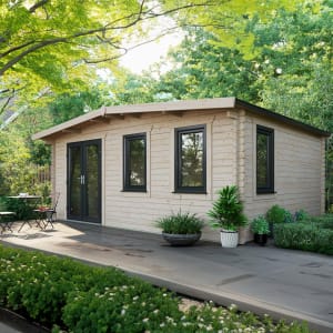 Power Sheds 14 x 18ft Left Hand Door Apex Chalet Log Cabin Price Comparisons | Compare The Build