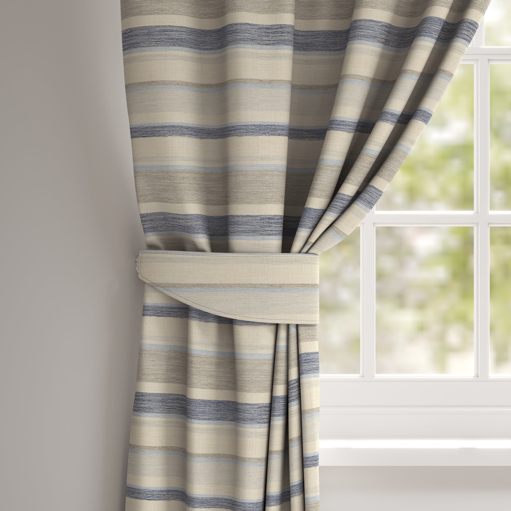 Sam Stripe Made to Measure Tieback Sam Stripe Grey Price Comparisons | Compare The Build