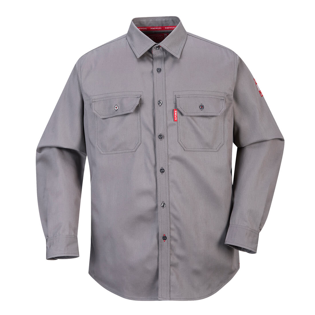 Biz Flame Mens Flame Resistant Work Shirt Grey 6XL Price Comparisons | Compare The Build