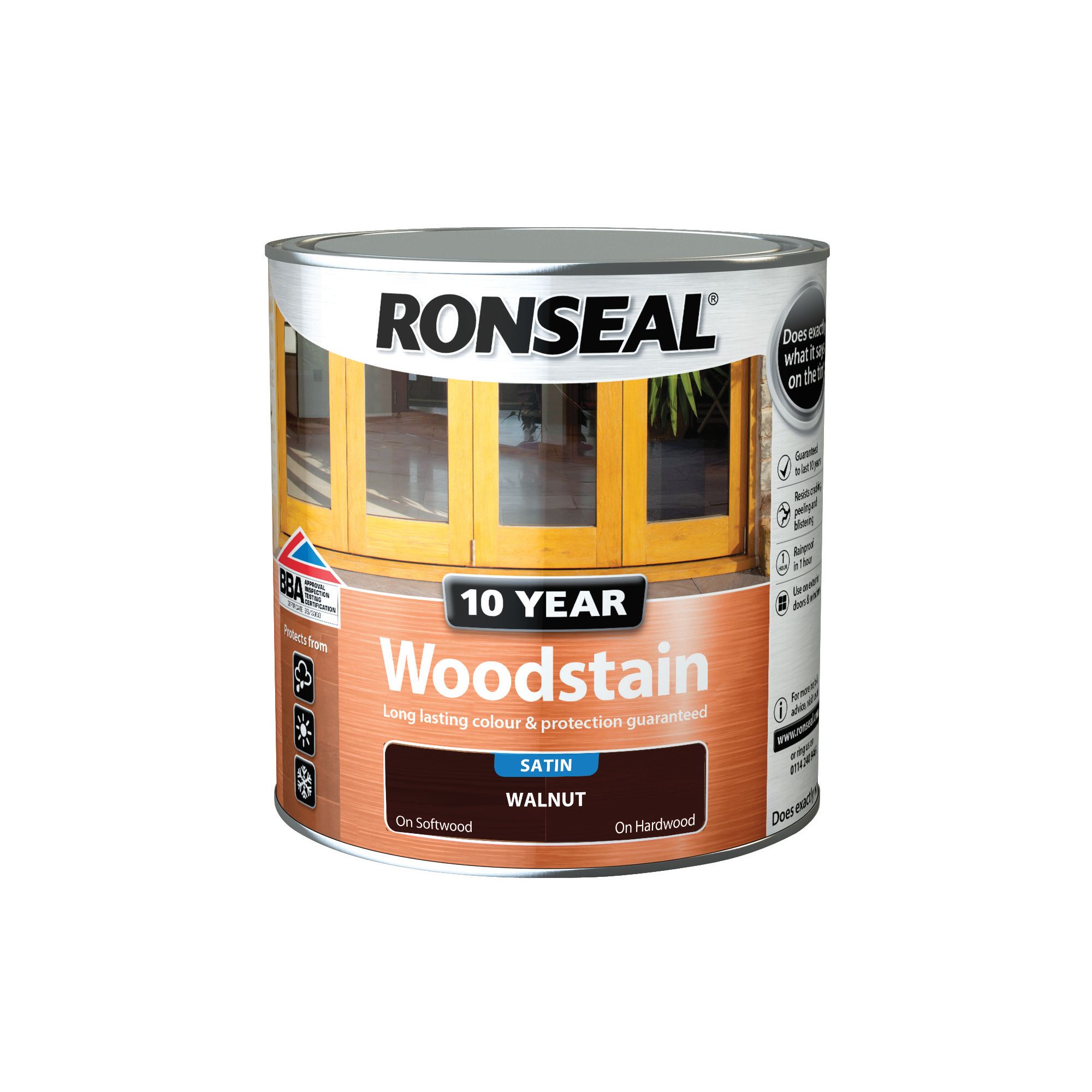 Ronseal Walnut Satin Wood Stain, 2.5L Price Comparisons | Compare The Build