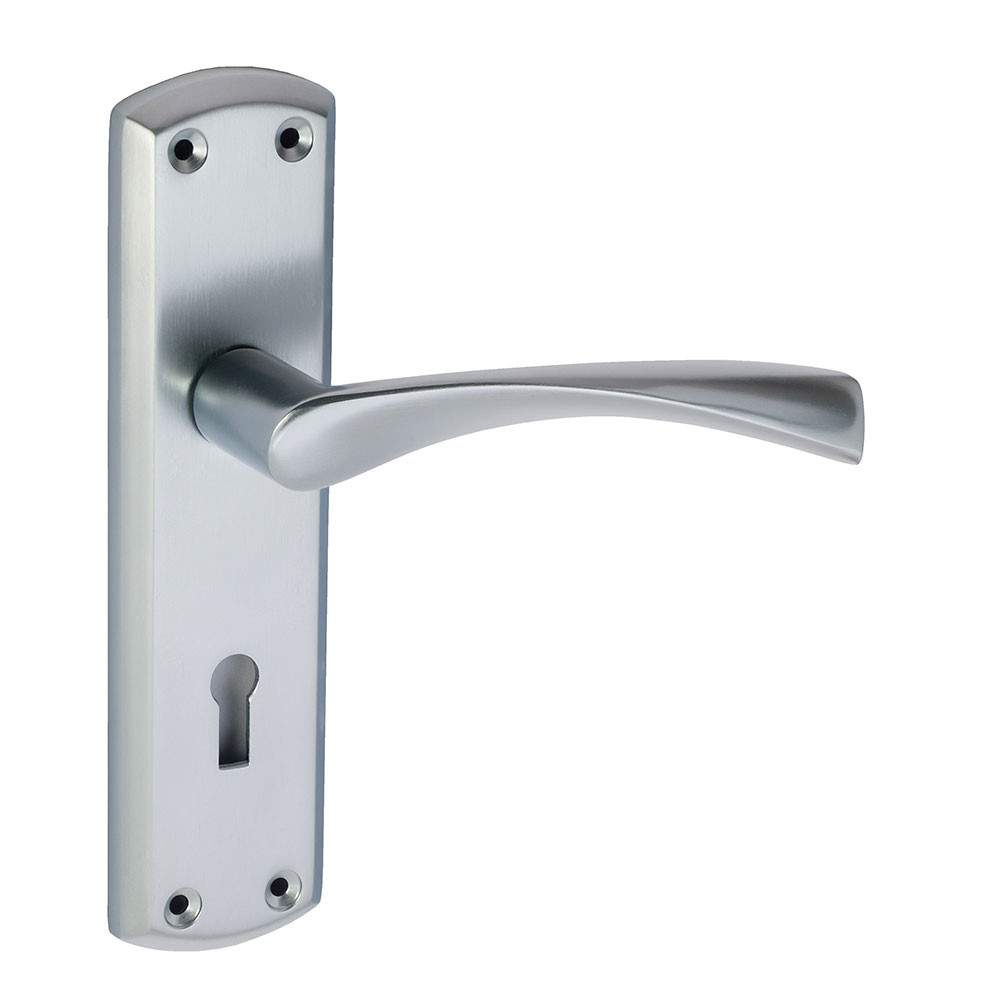 Eclipse Monza Lever Lock Handle On Backplate Satin Chrome 37721 Price Comparisons | Compare The Build