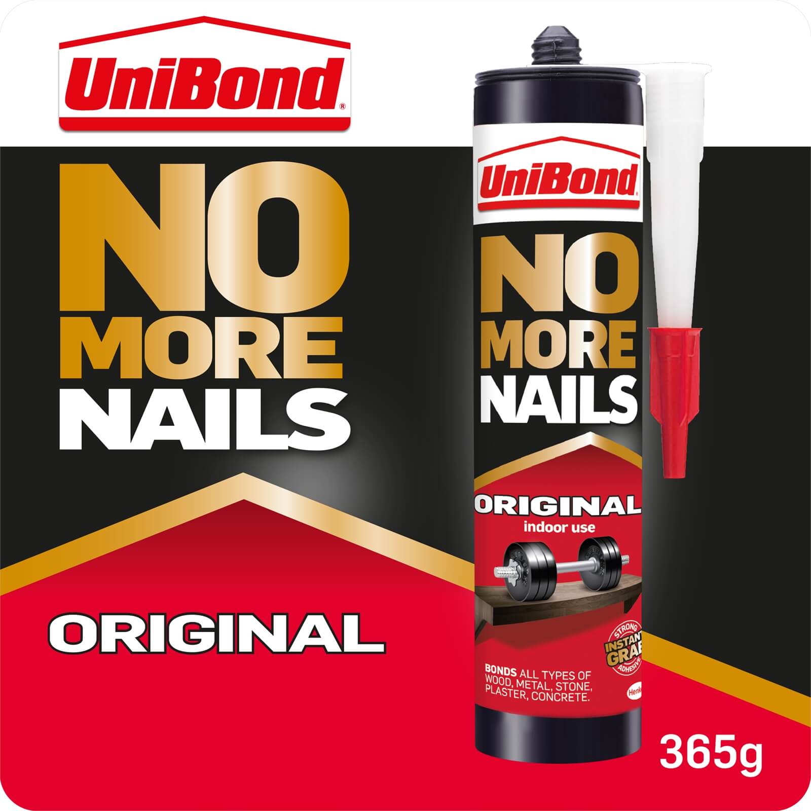 UniBond No More Nails Grab Adhesive Cartridge Original 365g Price Comparisons | Compare The Build