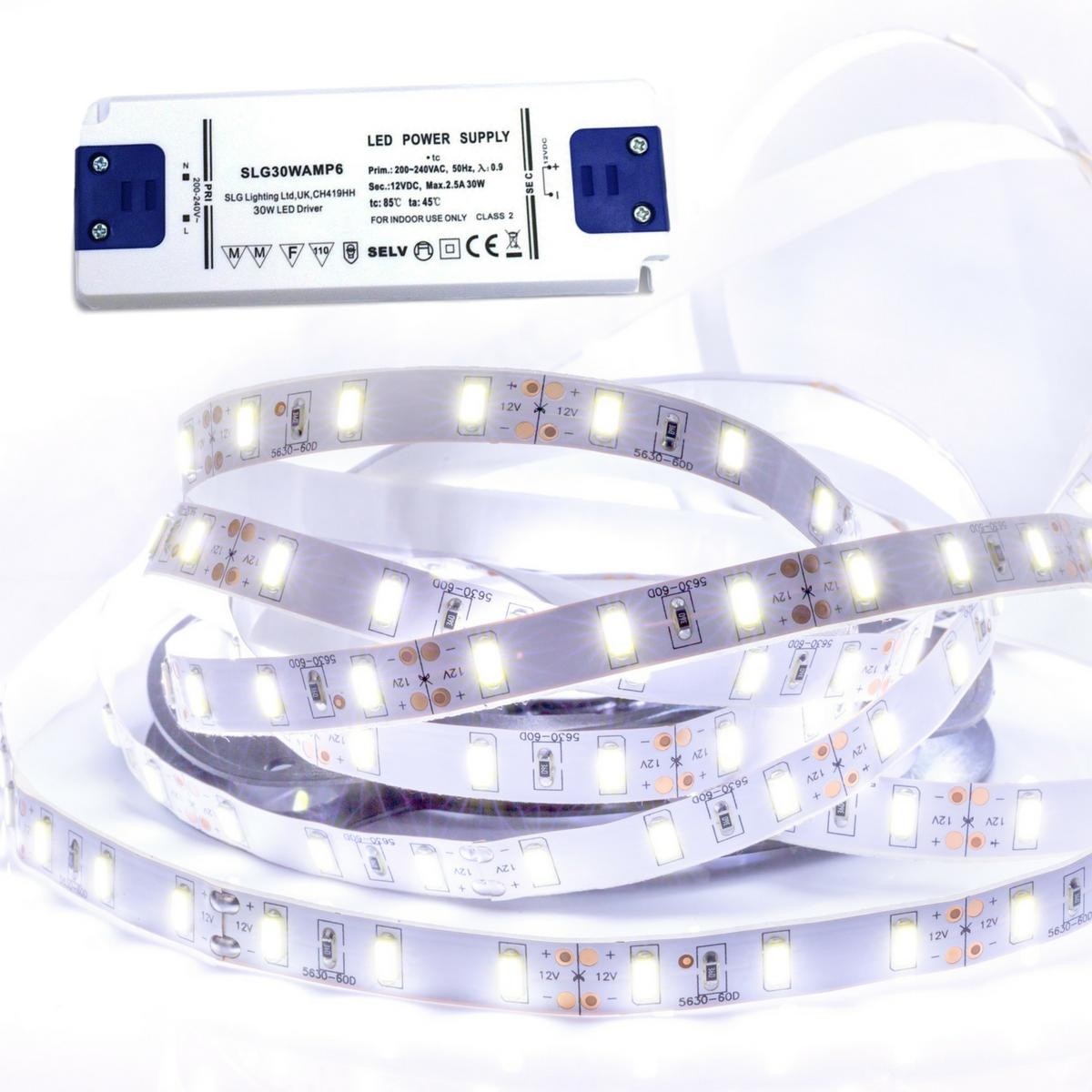 LED Tape Kit, Cool, Warm & Natural White 1 to 6 Metres Price Comparisons | Compare The Build