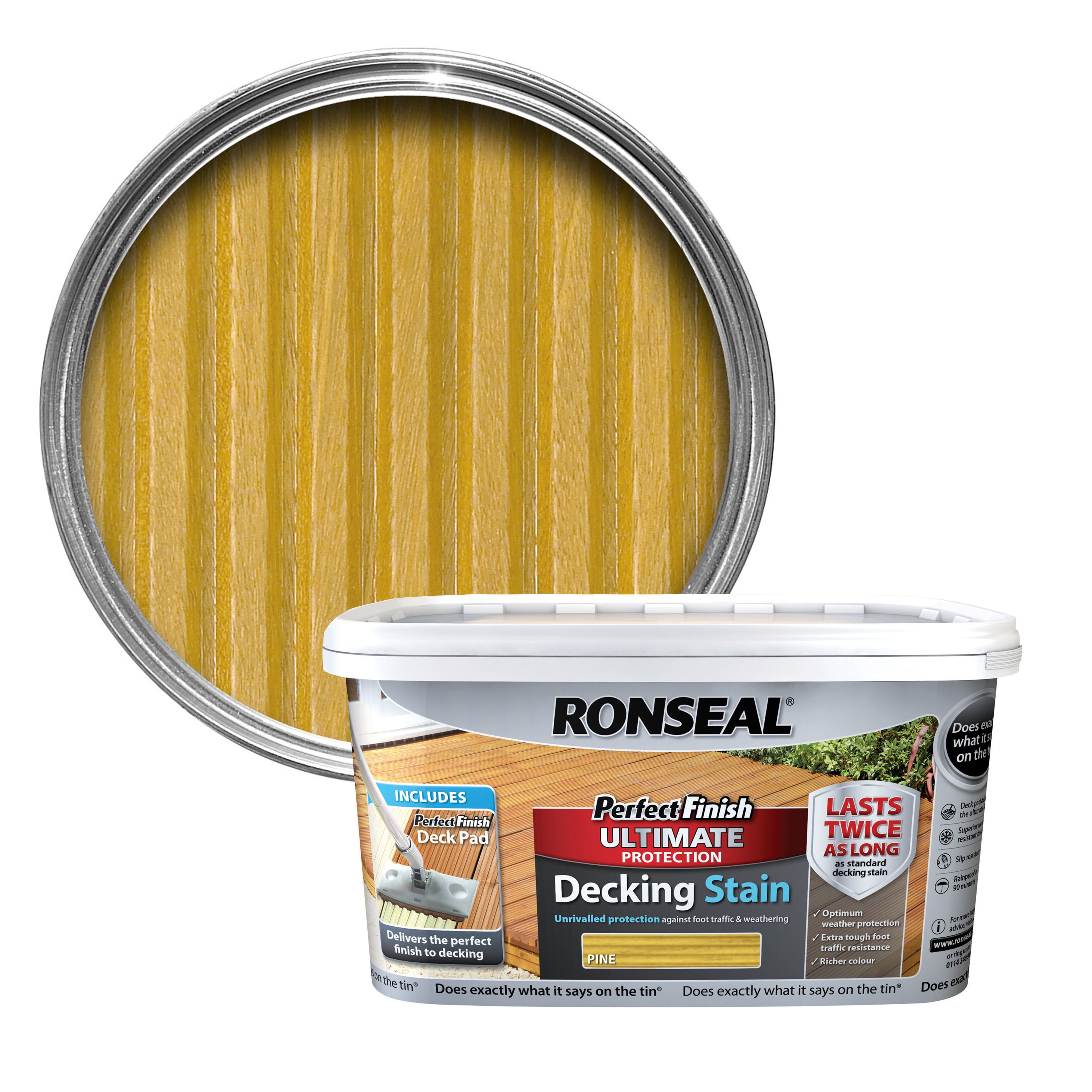 Ronseal Perfect Finish Pine Decking Wood Stain, 2.5 Price Comparisons | Compare The Build