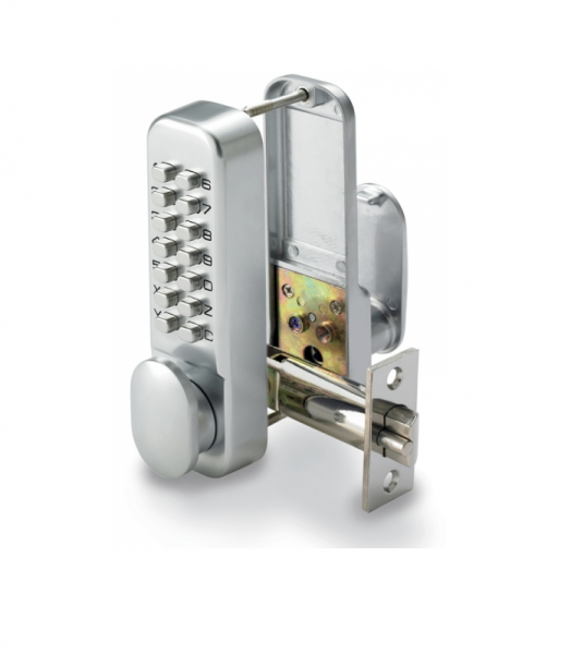 Satin Chrome Digital lock & Latch - Optional Hold Open Facility Price Comparisons | Compare The Build