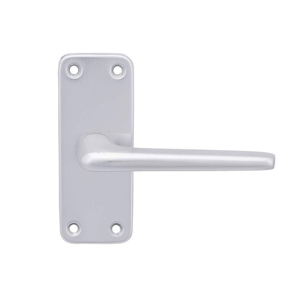 Eclipse Contract Satin Aluminium Lever on Backplate Fire Rated Door Handle - Latch 39914 | Compare The Build