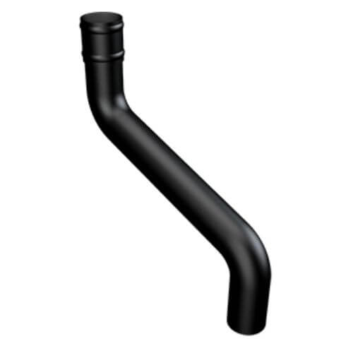 Cast Aluminium Round Downpipe 2 Part Swan Neck - 76mm to 400mm Black Price Comparisons | Compare The Build