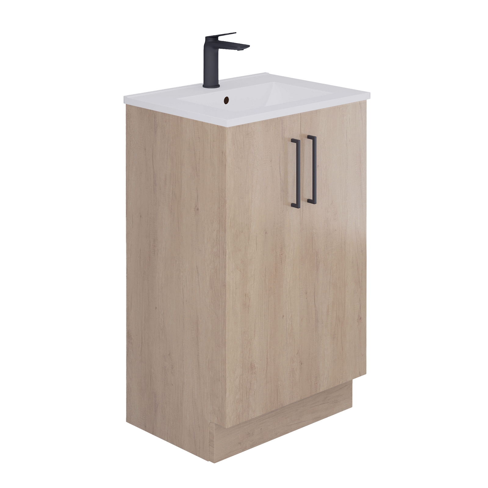 Bathstore Hartley 500mm Freestanding Vanity Two Door Unit and Basin - Oak Effect Price Comparisons | Compare The Build