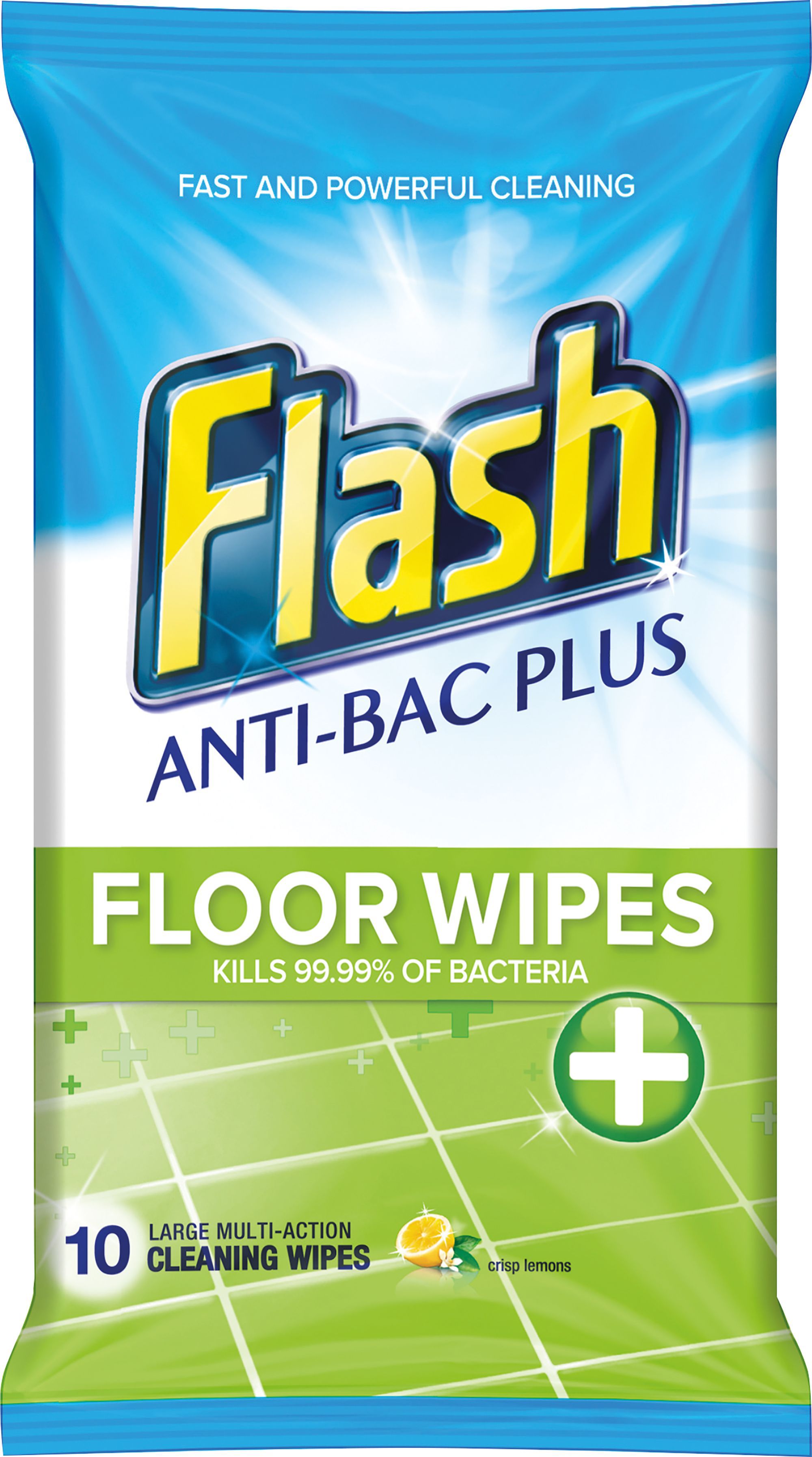 Flash Crisp Lemon Floor Wipes, Pack Of 10 | Compare The Build