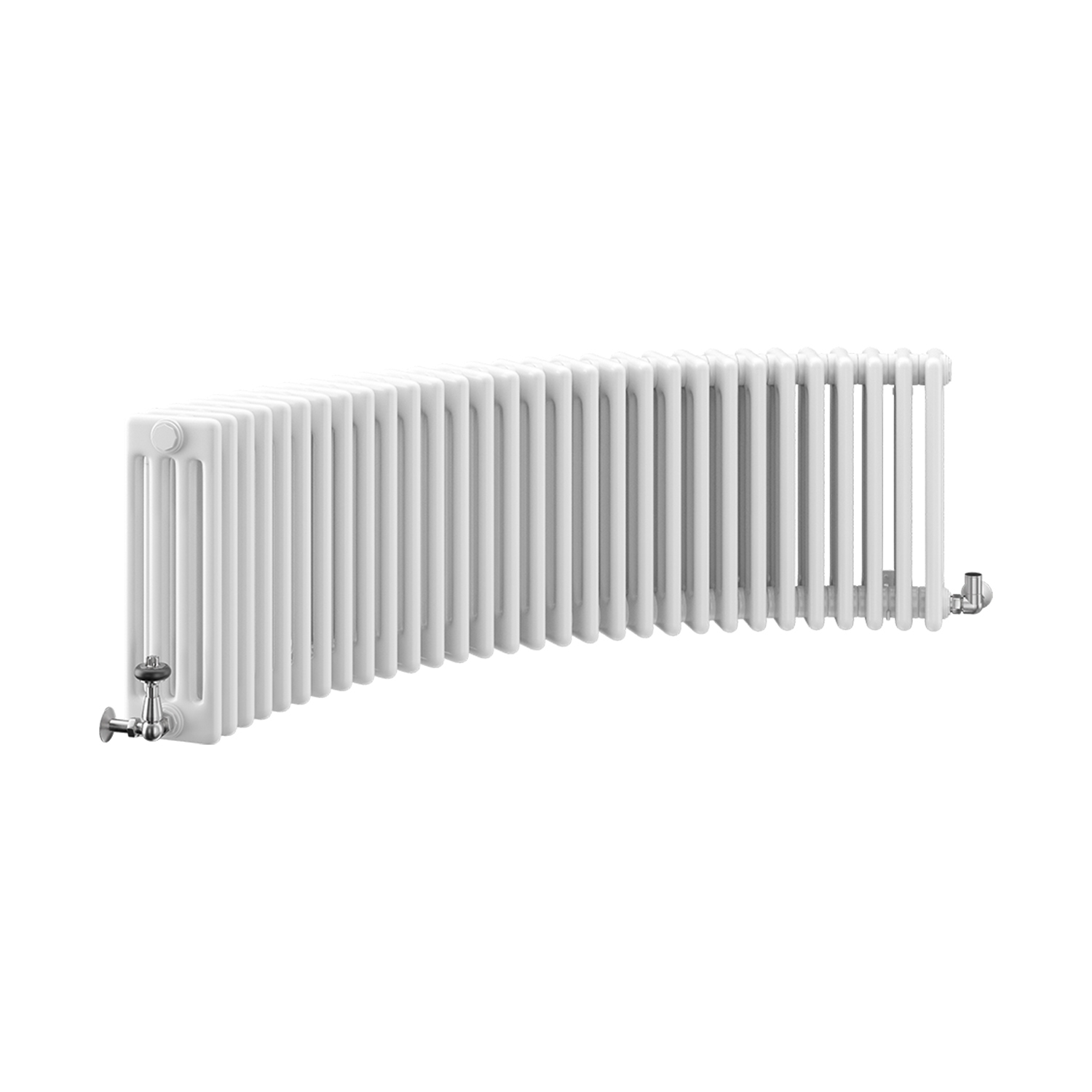 Nordic 4 Column Curved Horizontal Radiator, White, 300mm x 1644mm Price Comparisons | Compare The Build