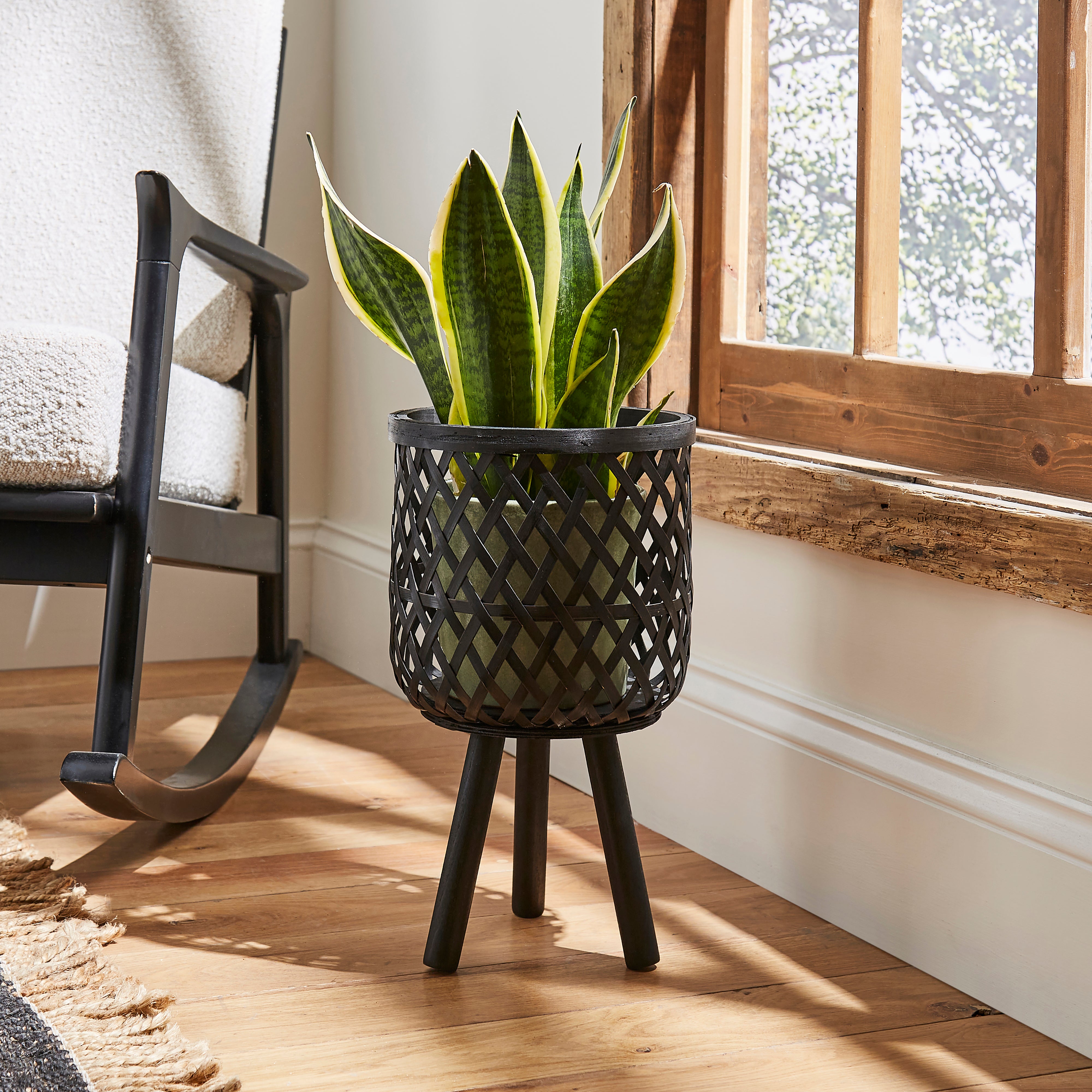 Bamboo and Wood Plant Stand Black Price Comparisons | Compare The Build