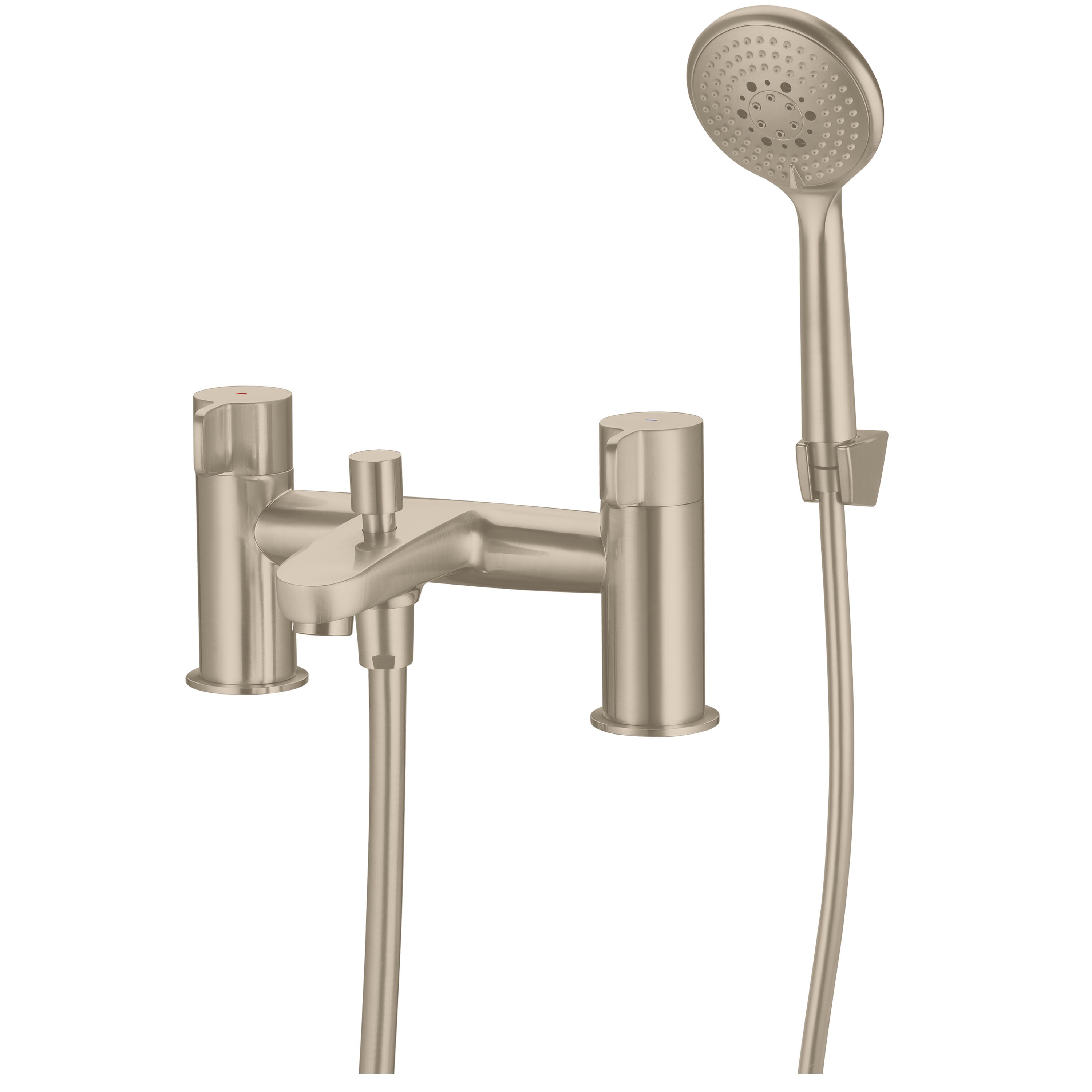 GoodHome Cavally Nickel Effect Bath Mono Shower Mixer Tap Price Comparisons | Compare The Build