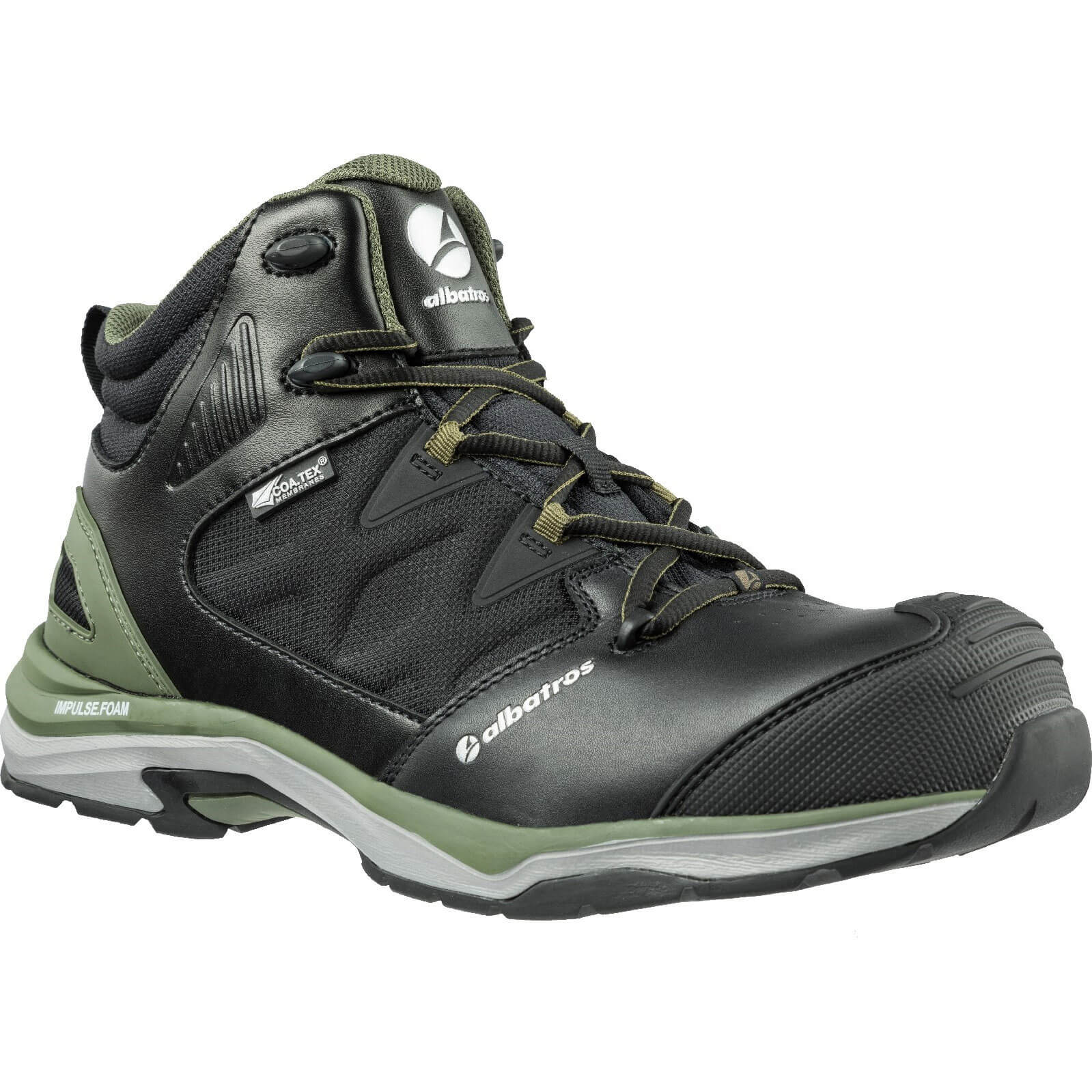 Albatros Mens Ultratrail Olive Ctx Mid Safety Boots Black / Olive Size 12 Price Comparisons | Compare The Build